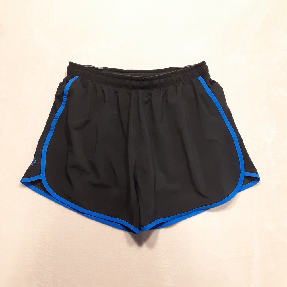 Rabbit Mens Quadtastic 5" Running Shorts XL Black Blue Accents RM191